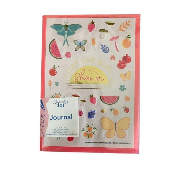 JOT 5x7 Journal w "Let the Sun Shine In" Sticker Pack / JOT 10-Pc Gel Pens SET - Picture 2 of 9